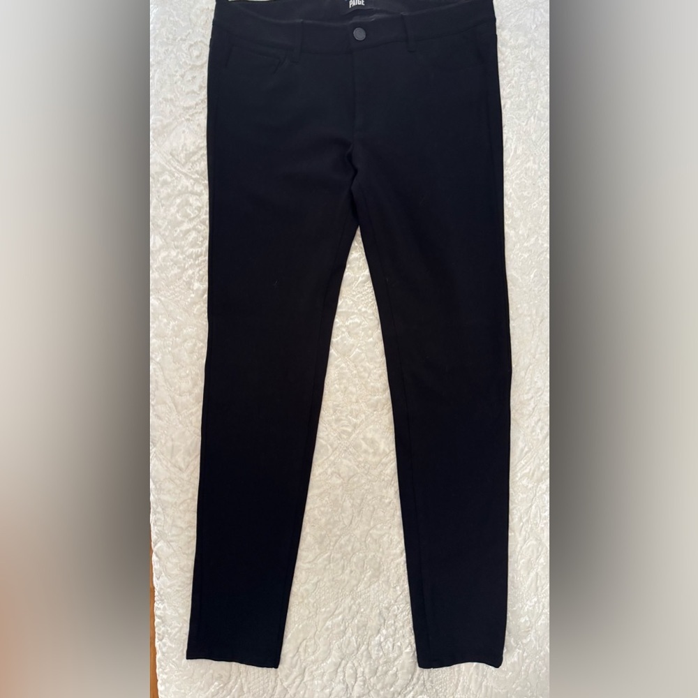 PAIGE Midnight Black Trousers